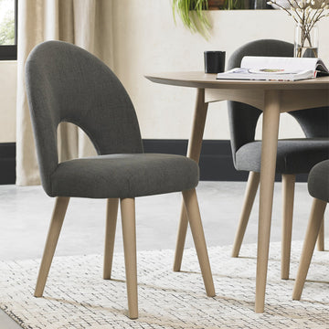Bentley Designs Dansk Scandi Oak Dining Chair Upholstered Chairs | Taylors on the High Street